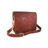 Goat Leather Messenger Shoulder Bag All Laptop Case Briefcase