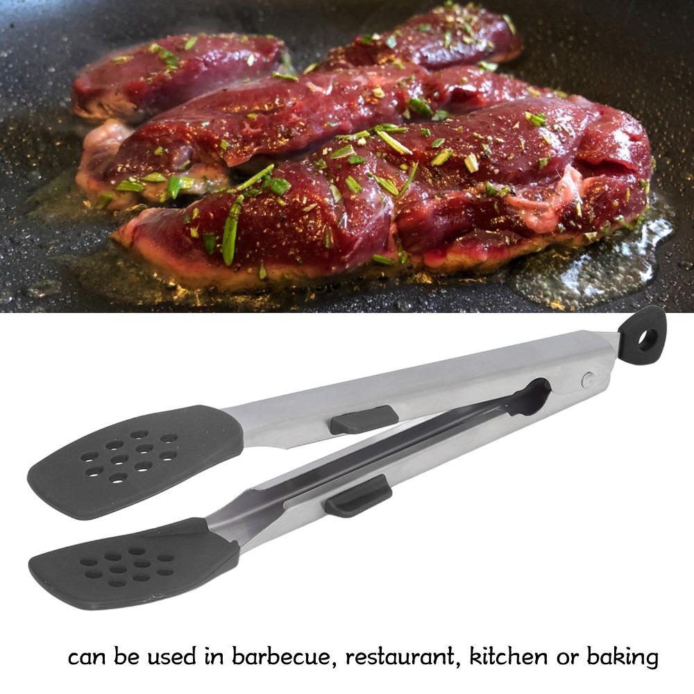 Hanging Loop Kitchen Tongs Two Arms Serving Tongs Practical Cooking Tongs BBQ Grilling