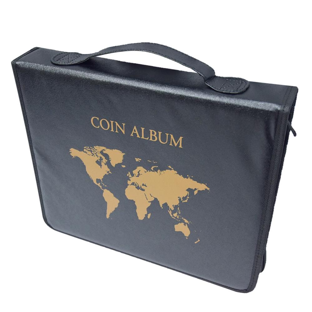 Книга-держатель для коллекции монет для коллекционеров 200 карманов и 30 обложки для хранения бумажных денег