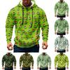 Men's Christmas Print Hooded Half-Zip Casual Sports Sweatshirt