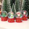Glass Snow Globe Exquisite Holiday Decor Glowing Crafts Christmas Tree Santa Claus Snowman Glass Ball Ornament Home Decoration
