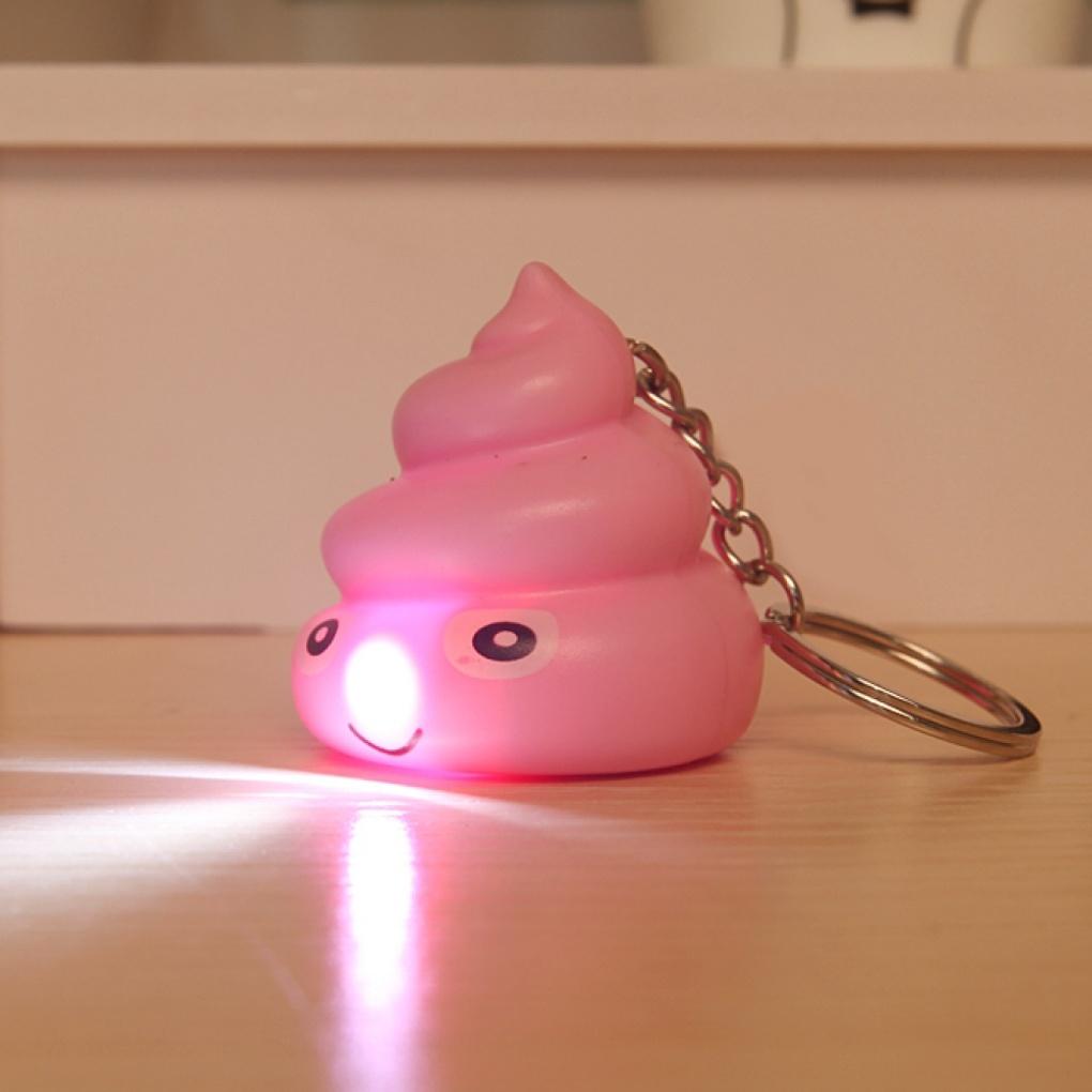Fart sound flashlight keychain bag hook