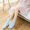 5 Pairs Women's Autumn and Winter Striped Coral Fleece Sleep Socks Thickened Warm Mid-Calf Home Socks Simple Floor Socks