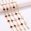 LENNIK Classic Luxury Lucky Clover Bracelet for Women, Elegant Five Leaf Flower Bracelet, Temperament Four Leaf Flower Jewelry