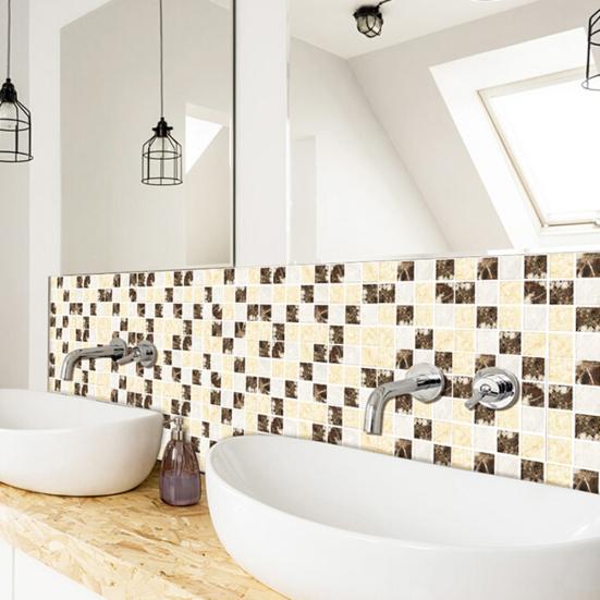 15шт 3D наклейка водонепроницаемая мозаика настенная анти-масло кухня ванная комната DIY декор