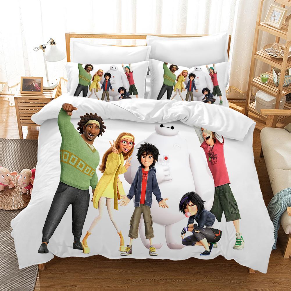 Big Hero 6 3D Children'S Bedding Set Duvet Cover Sets Comforte Suitable For Children And Adults Cute Printed Cartoon