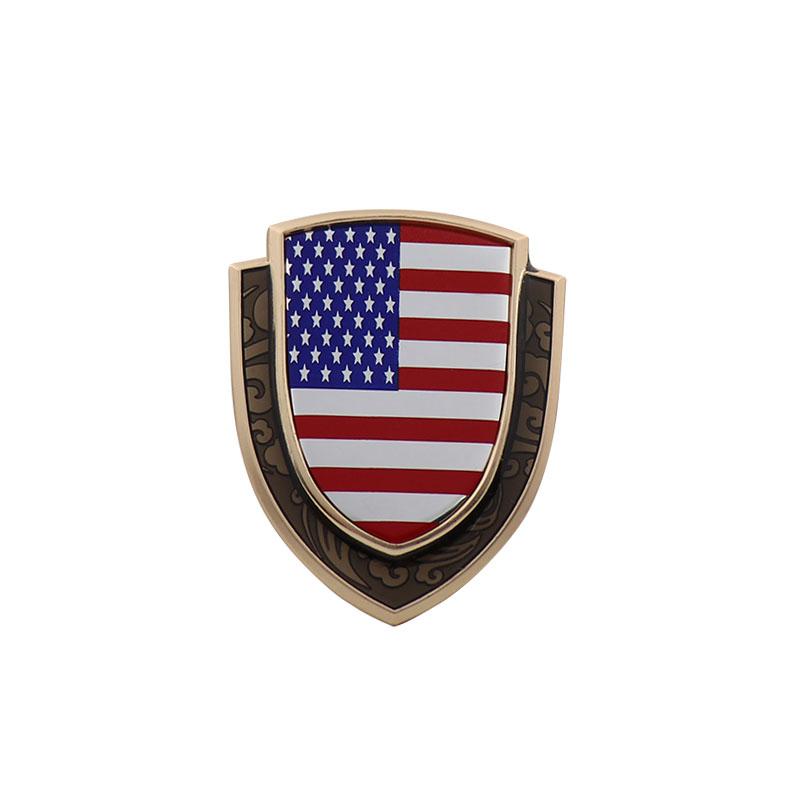 Shield Styling United States Of America National American USA Flag Fender Side trunk Nameplate Decal Emblem Badge Sticker