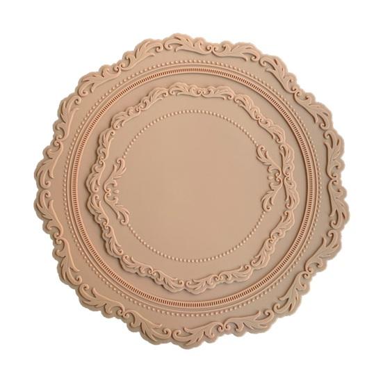 Подстаканник винтажный тисненый цветочный узор дизайн силиконовый многоцелевой коврик для посуды для защиты домашнего декора