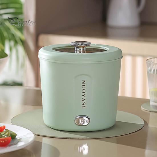 Электрическая кастрюля 1 л, мини-плита для рамэна, защита от перегрева, легко чистится, портативная, многофункциональная, электрическая кастрюля с вилкой стандарта США