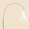 Cat Wand Feather Toy Interactive Cat Feather String Teaser with Suction Cup