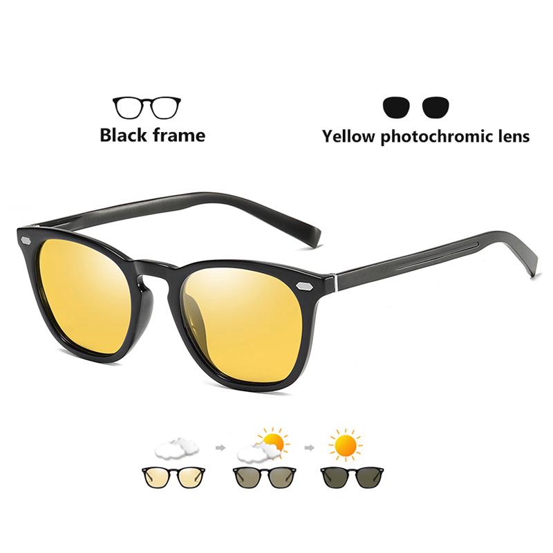 LIOUMO Design Men Women Classic Retro Rivet Photochromic Polarized Sunglasses UV400 Protection Driving Goggles gafas de sol