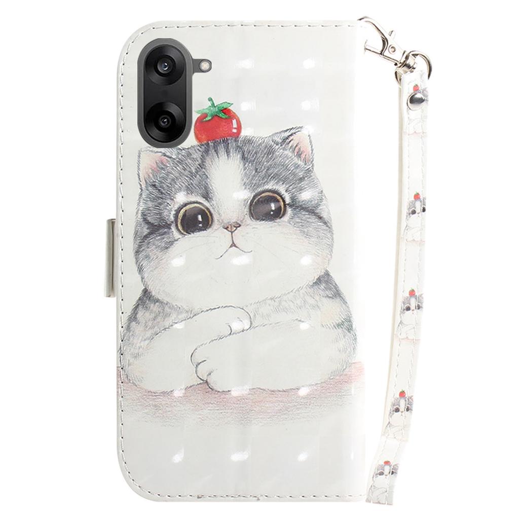 For OnePlus Nord CE5 5G Case Pattern Printing Leather Wallet Phone Cover with Wrist Strap