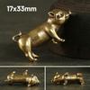 Chinese Antique Collection Asian Brass Small Zodiac Pig Exquisite Statue