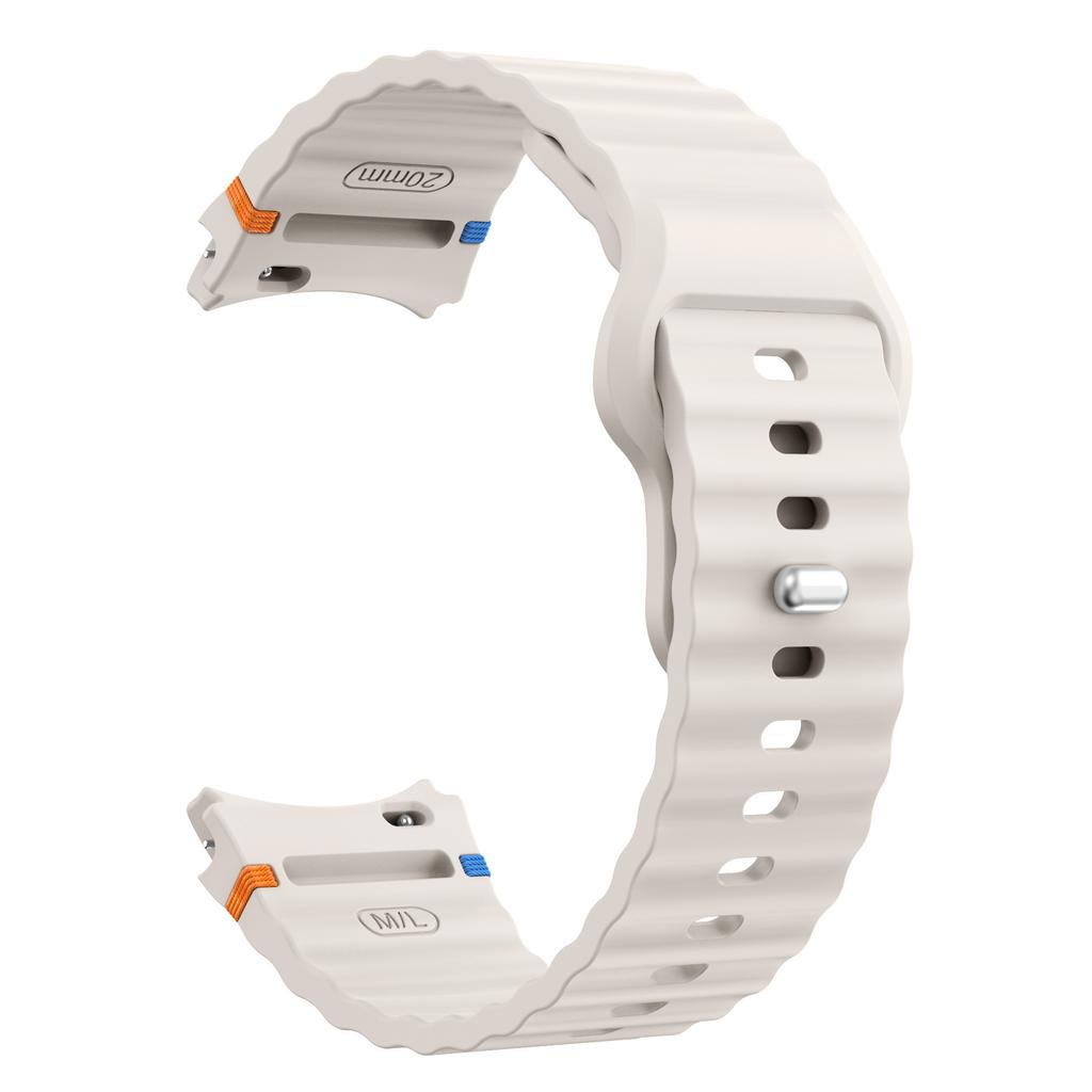 Watch Band For Samsung Galaxy Watch7 40mm 44mm/Watch6 40mm 44mm Wave Silicone Wrist Strap