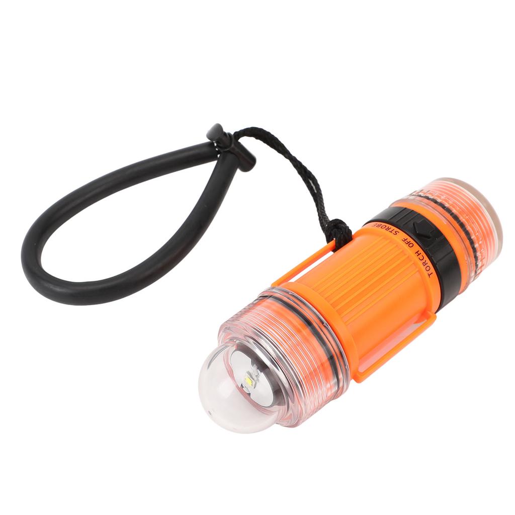 Dive Strobe Light Waterproof High Brightness LED Battery Powered Diving Signal Flashlight for Underwater Adventure