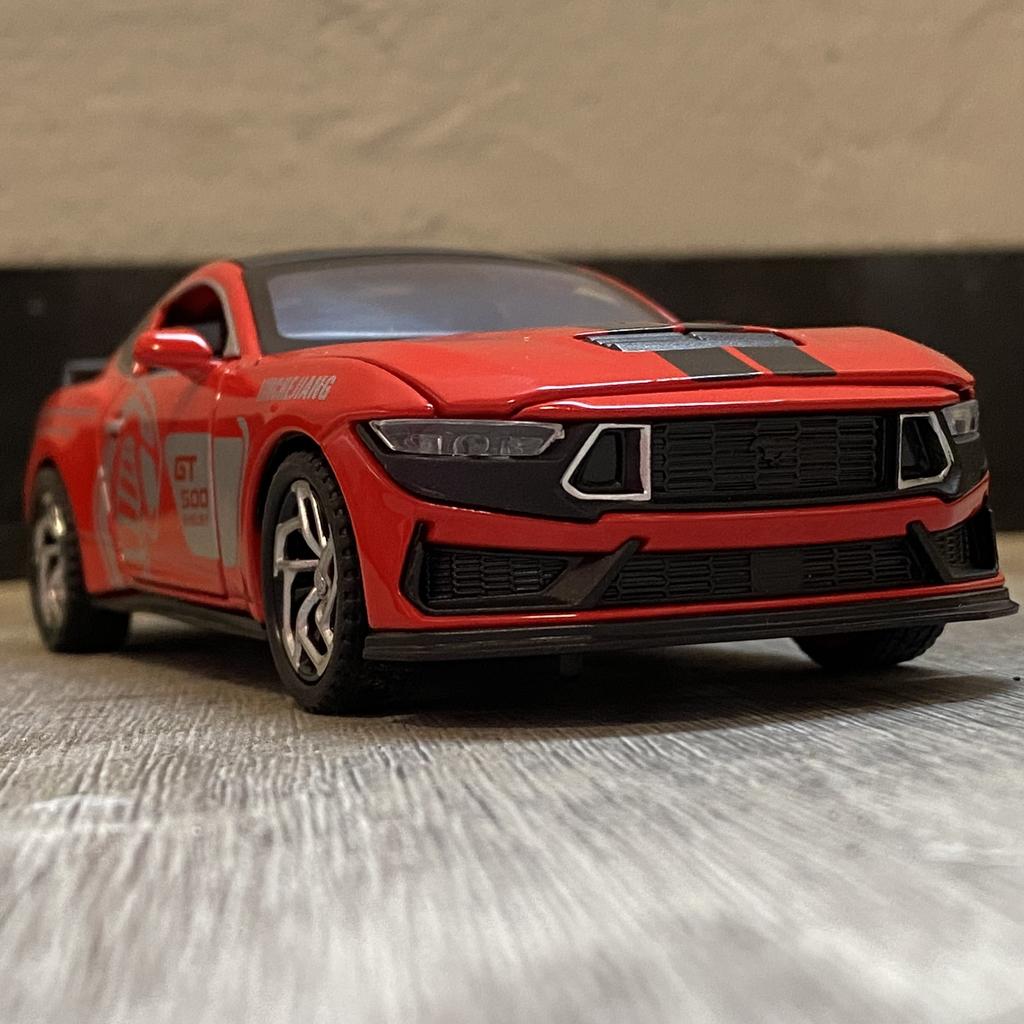 1:32 Форд Мустанг Шелби GT500 Купе Сплав Металл Литье под Давлением Модель Автомобиля Звук и Свет Оттяжка Детская Игрушечная Машинка Mini GT Подарок