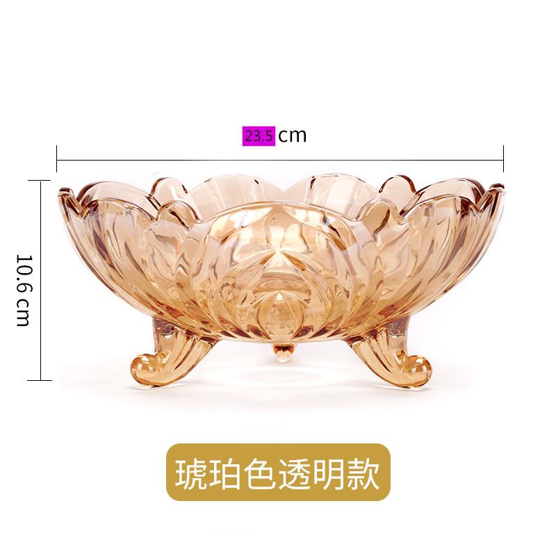 Современная креативная хрустальная стеклянная фруктовая тарелка для дома, конфетница, салатница для сухофруктов, украшение для кофейного столика в гостиной, хранение