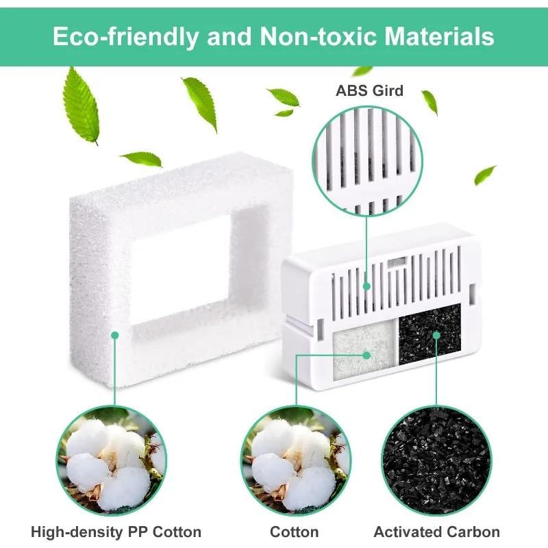 16 Pack Replacement Filters for 360° CupCake Ceramic Pet Fountain Triple Filtration Pet Fountain Filter