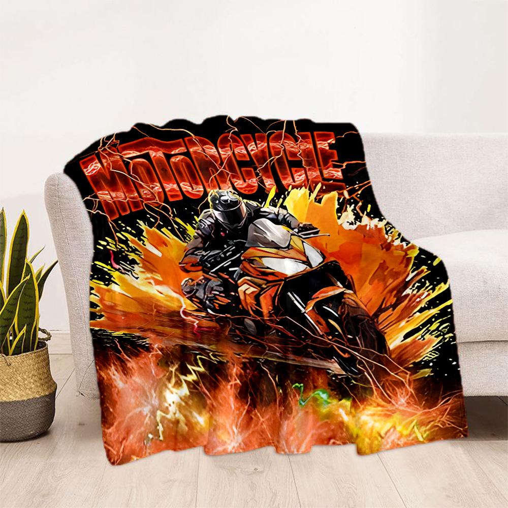 Motocross Adventure Sport Flannel Blanket - Soft and Suitable for Sofas, Beds, Offices, Travel, All Seasons, and The Best Gift for The Holidays.