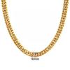 9 мм Позолоченные Массивные Цепи Miami Cuban Link Ожерелья Хип-Хоп Толстые Серебристого Цвета Нержавеющая Сталь Тяжелые Цепи Для Мужчин Украшения
