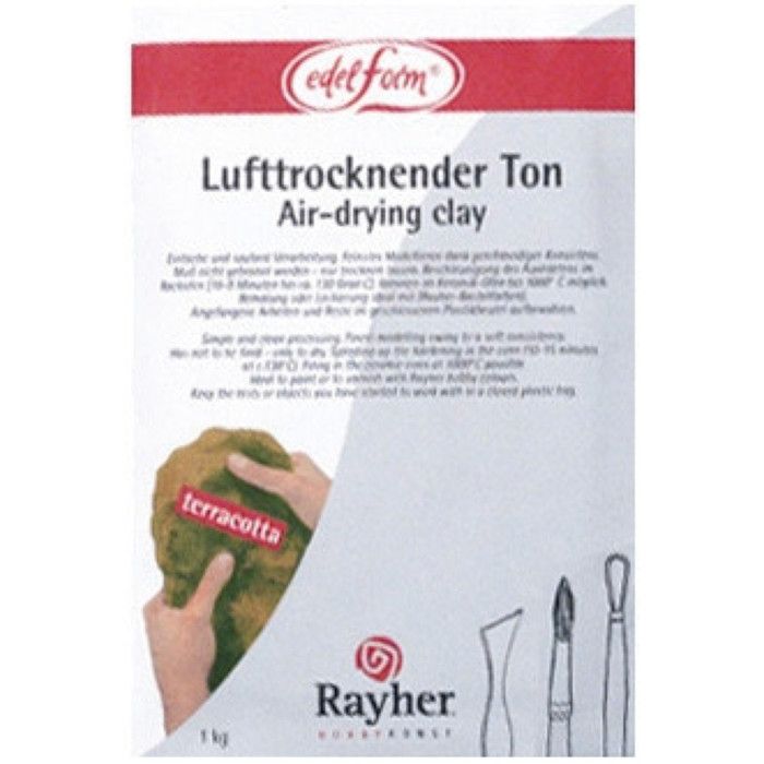 Terre glaise séchante à l'air, 500g, brun foncé