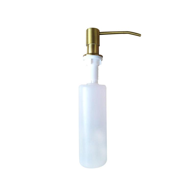 Brushed Gold Stainless Steel Kitchen Sink Soap Dispenser Deck Hand Pump Liquid Dispenser