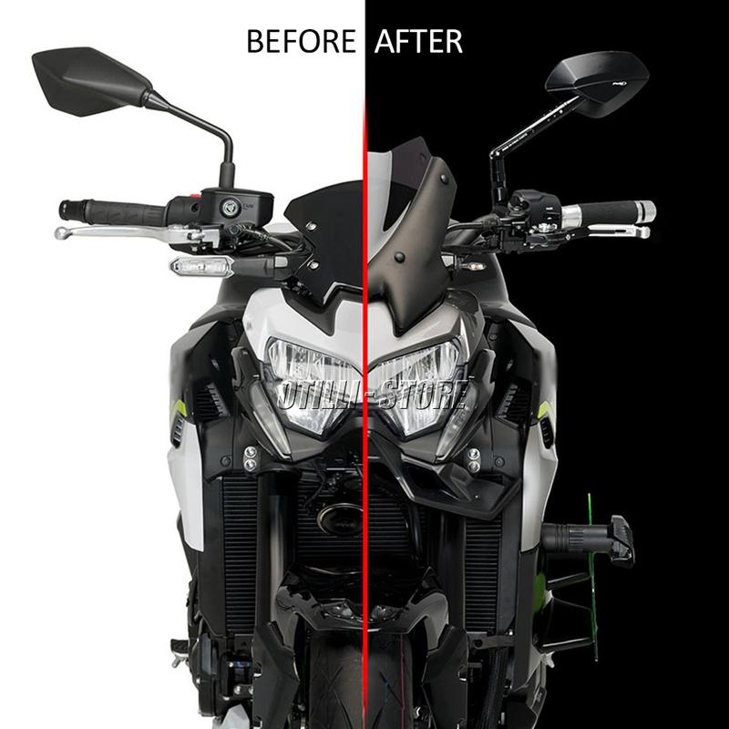 2021 2022 New Front Downforce Spoilers For Kawasaki Z900 Downforce Naked Frontal Spoilers Z 900 Accessories Carbon Fiber 2020
