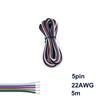 2/3/4/5/6pin Electrical Wire 22/18AWG LED Connector Cable Wire 5m Electric Cable For 3528 2835 RGB LED Strip