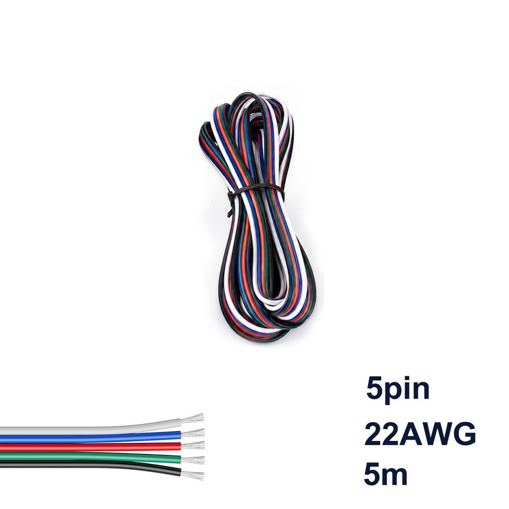 2/3/4/5/6pin Electrical Wire 22/18AWG LED Connector Cable Wire 5m Electric Cable For 3528 2835 RGB LED Strip