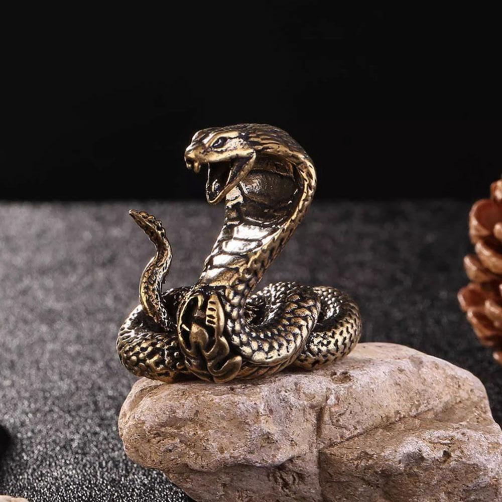 Wealth Miniatures Statue Luck Brass Crafts Creative Snake Figurine New Year Decoration