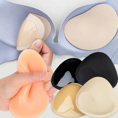 1-2 пары Силиконовые вставки в бюстгальтер Накладки на грудь Липкие Push-up Женский бюстгальтер Чашка Утолщенные Накладка на сосок Патч Бикини Вставки для купальника