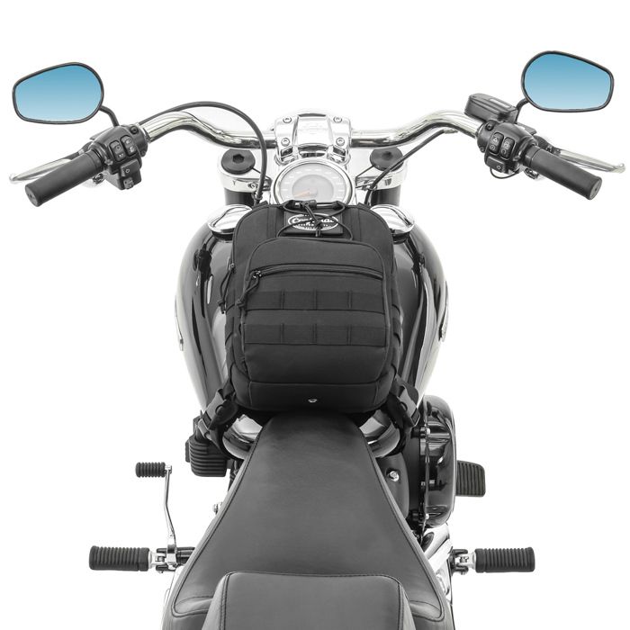 Sacoche de réservoir moto - Craftride Dark Gear - 9L - Fixation par sangle - Housse étanche incluse