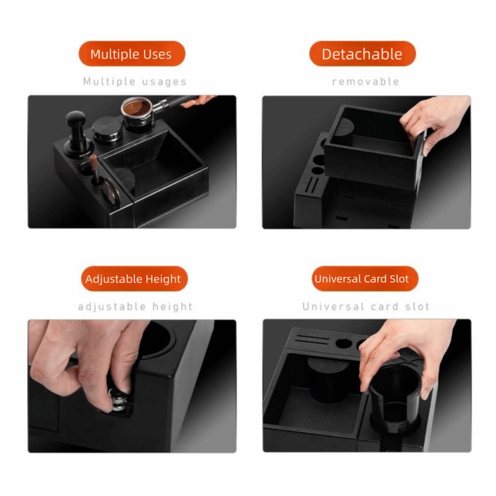 Removable Espresso Knock Box Slip Resistant Base Barista Coffee Organizer Coffee Shop