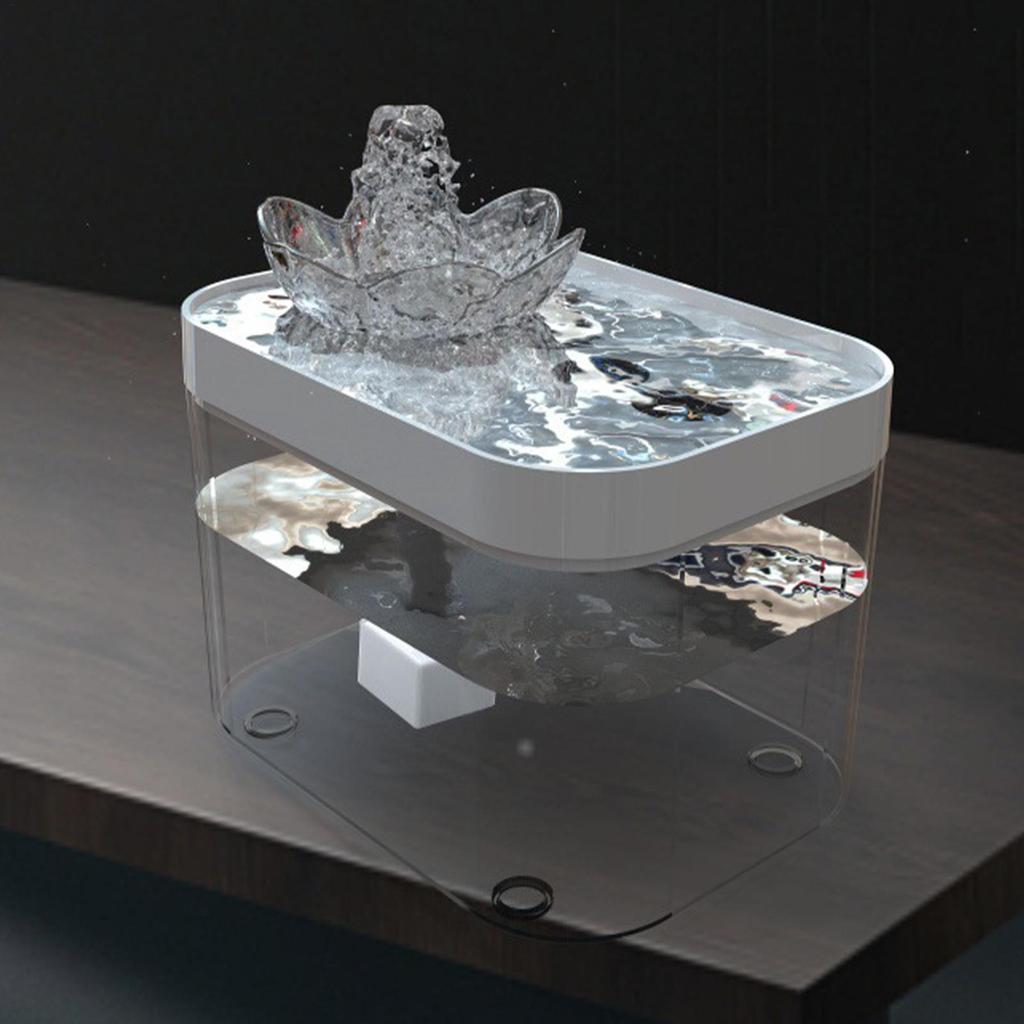 Фонтаны для воды для кошек для помещения, перезаряжаемый через USB диспенсер для домашних животных, бесшумный автоматический диспенсер для воды для собак для дома, котенка, собаки