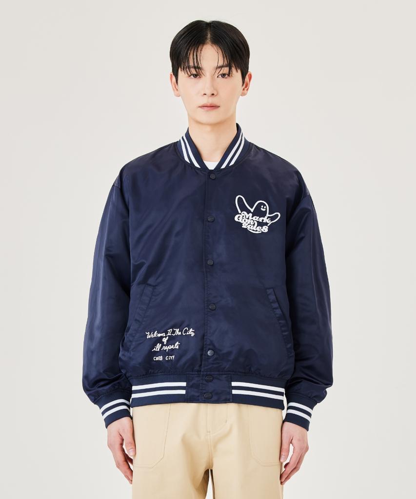 Mark Gonzales New Angel Varsity Jacket - Navy