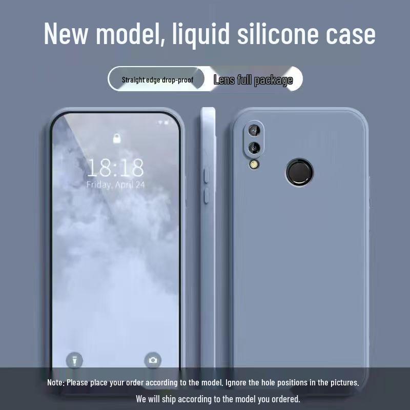 Чехол из жидкого силикона Huawei Nova 3i, ударопрочный - Простой, приятный для кожи, однотонный чехол