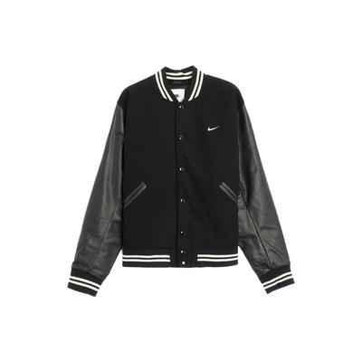 Nike Университетская куртка однобортная без воротника однотонная сшитая куртка с длинным рукавом унисекс куртка черная FD7845-010