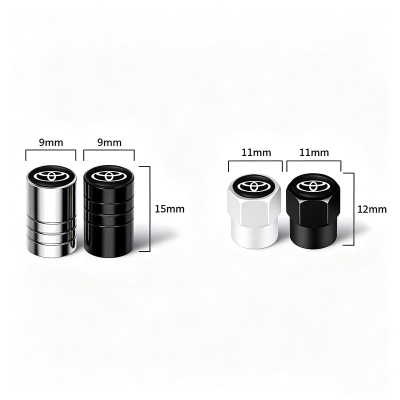4Pcs Car Wheel Tire Valve Stem Cover Dustproof Cap For Toyota RAV4 Corolla Camry Frontier Supra C-HR Hilux Tacoma Prado Yaris CI6