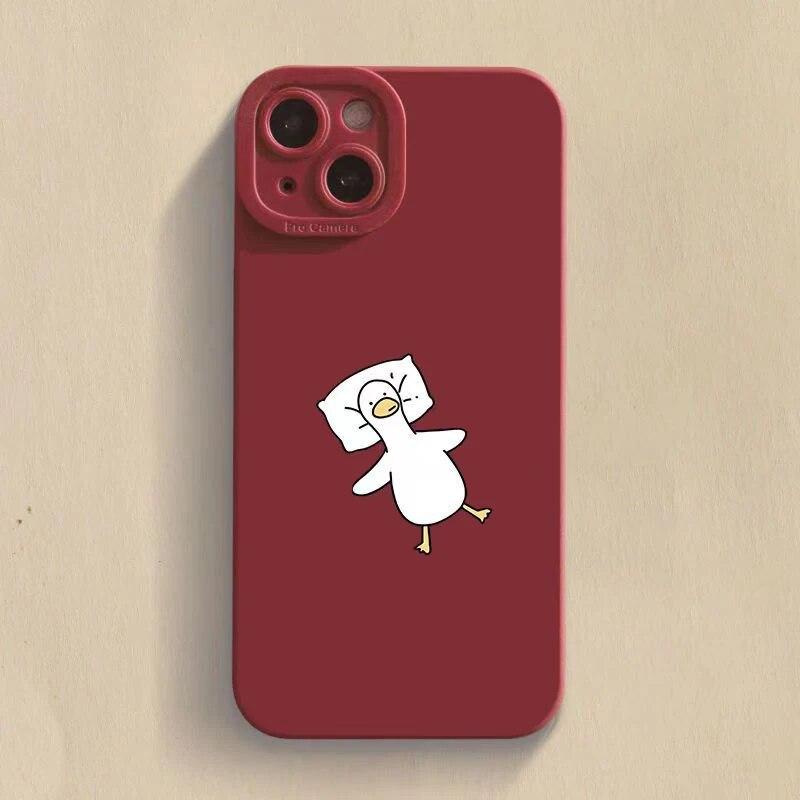 Animation Fashion Soft Lovely Phone For Iphone 14 11 Plus Mini 12 Max 6 XS 7 X 8 13 Pro 6s XR Silicon Straight TPU Case Cover