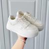 [Fanfna] Thick-soled Little White Shoes for Women's 2025 Autumn New Fashionable Versatile Casual and Comfortable Soft-soled Lace-up Board Shoes
