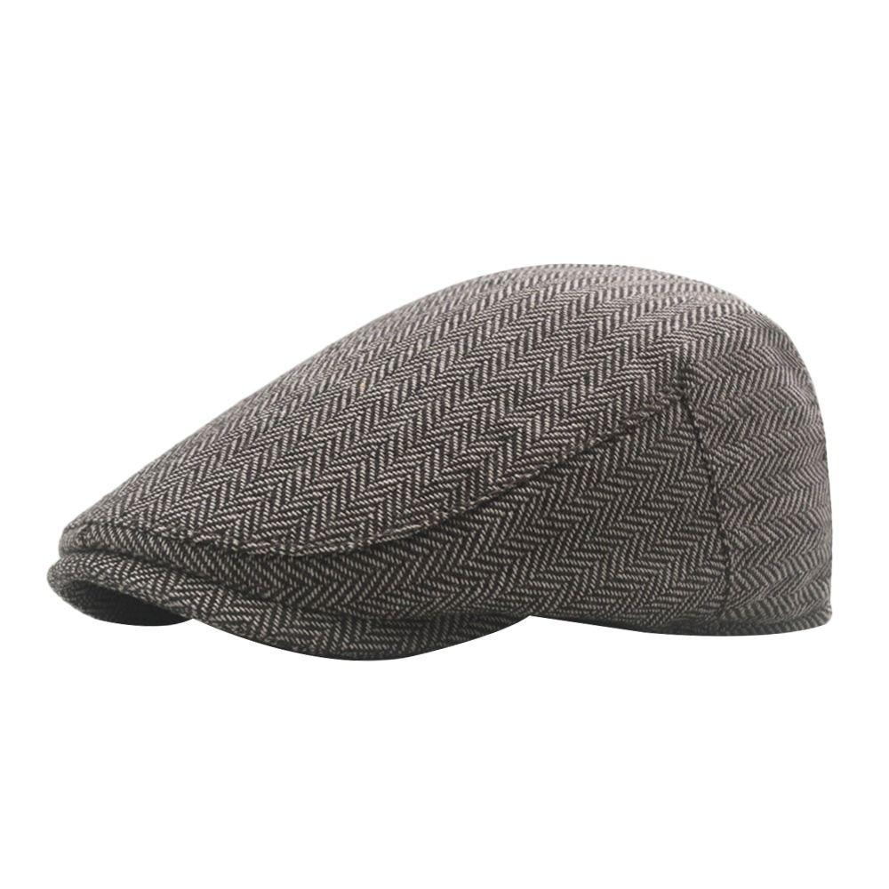 Autumn Winter Vintage Men Beret Hats Warm Casual Newsboy Cap Big Size Adjustable Octagonal Cap Men
