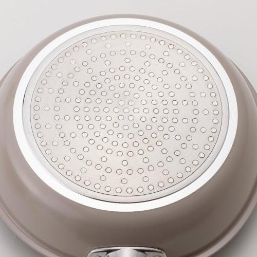 Kai Corporation DW9012 Lightweight Frying Pan, 20cm, Induction Compatible, Lightweight, High Heat Efficiency, Beige Gray, Nua Tone