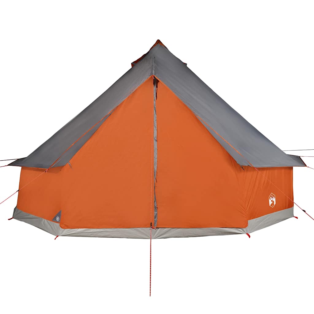 Tipi Family Tent for 6 Persons Gray and Orange Waterproof