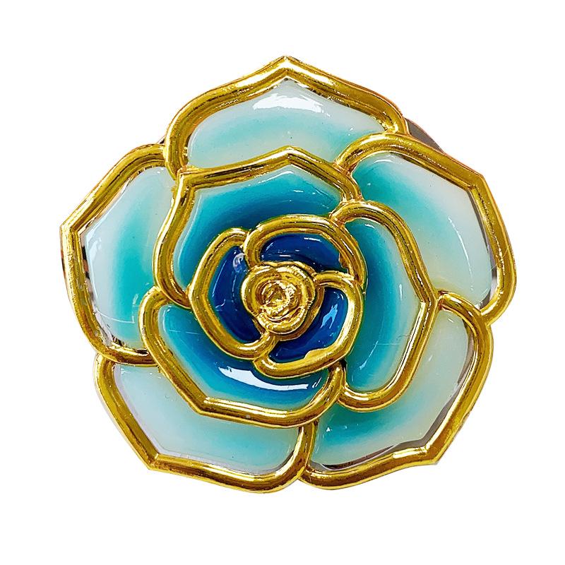 Foldable Rose Flower Handbag Hanger: Metal & Plastic Hook for Table Edge and Christmas Stocking.