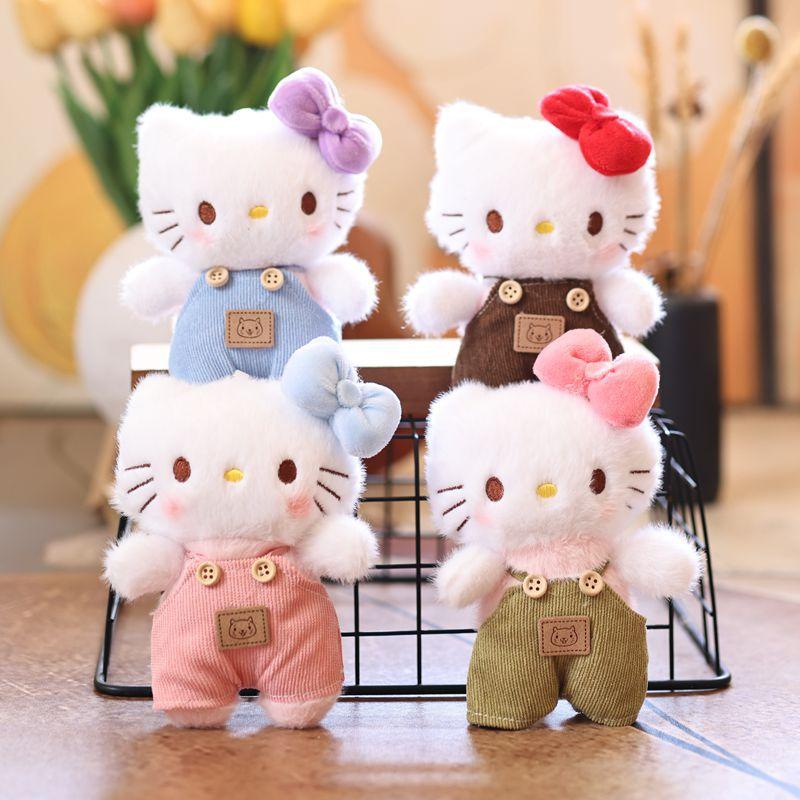 Cute Cat Plush Keychain Bag Charm Soft Stuffed Animal Doll Pendant Accessory For Backpack Purse Decoration