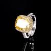 Ювелирные изделия Медное основание с золотым покрытием Бриллиант с высоким содержанием углерода Ледяной цветок Квадратный бриллиант Медь Инкрустированный Темперамент Легкая роскошь Толстое квадратное кольцо Женское 10 * 12