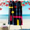 Pac‑Man Print Beach Towel, Large Soft Quick Dry Towel for Beach Camping Swimming