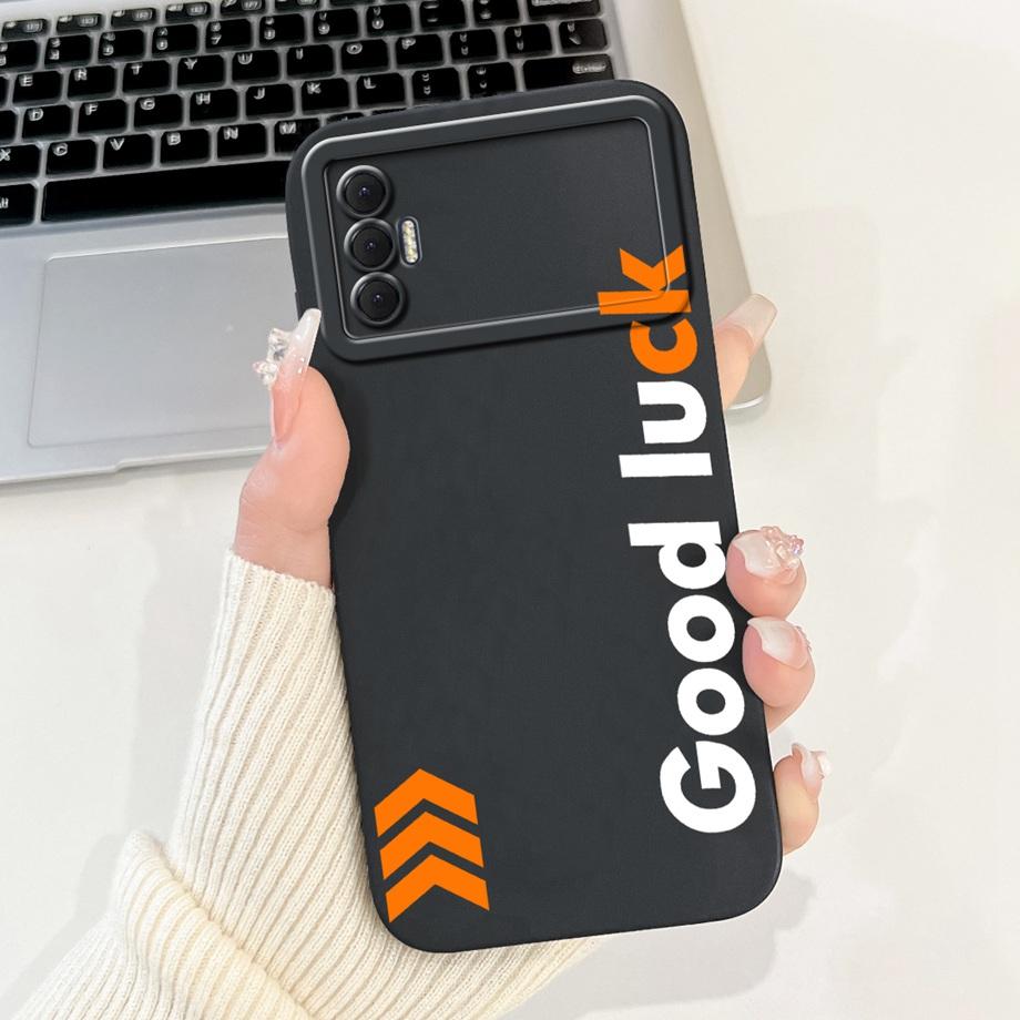 For Tecno Spark 8P KG7H KG7 KG7n Case Liquid Silicone Soft TPU Back Cover For Spark8P 8 P Phone Funda Gothic Black Night Bumper