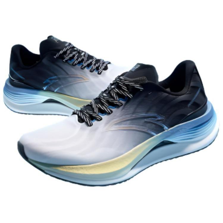 Anta Champion 3PRO Comfortable Cushioning, Wear Resistant Low top Running Shoes Men's White Black Blue 112425561-3
