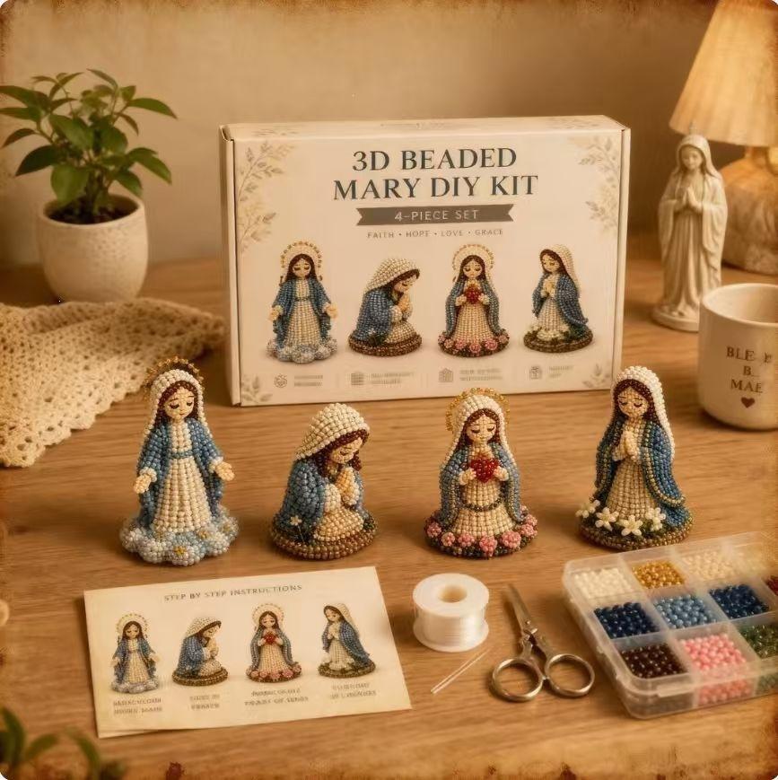 Petite 3D Beaded Animal Craft Kit, Handmade DIY Bead Set for Animal Handicraft Making